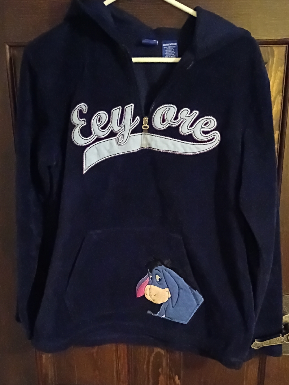Disney Navy Blue Fleece Hoodie Labels